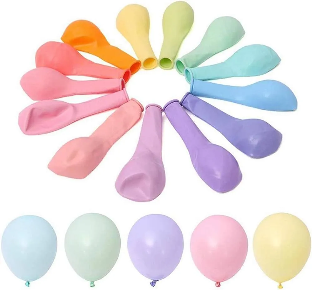بالونات باستيل لون واحد متعددة 50 بالونة pastel latex balloons